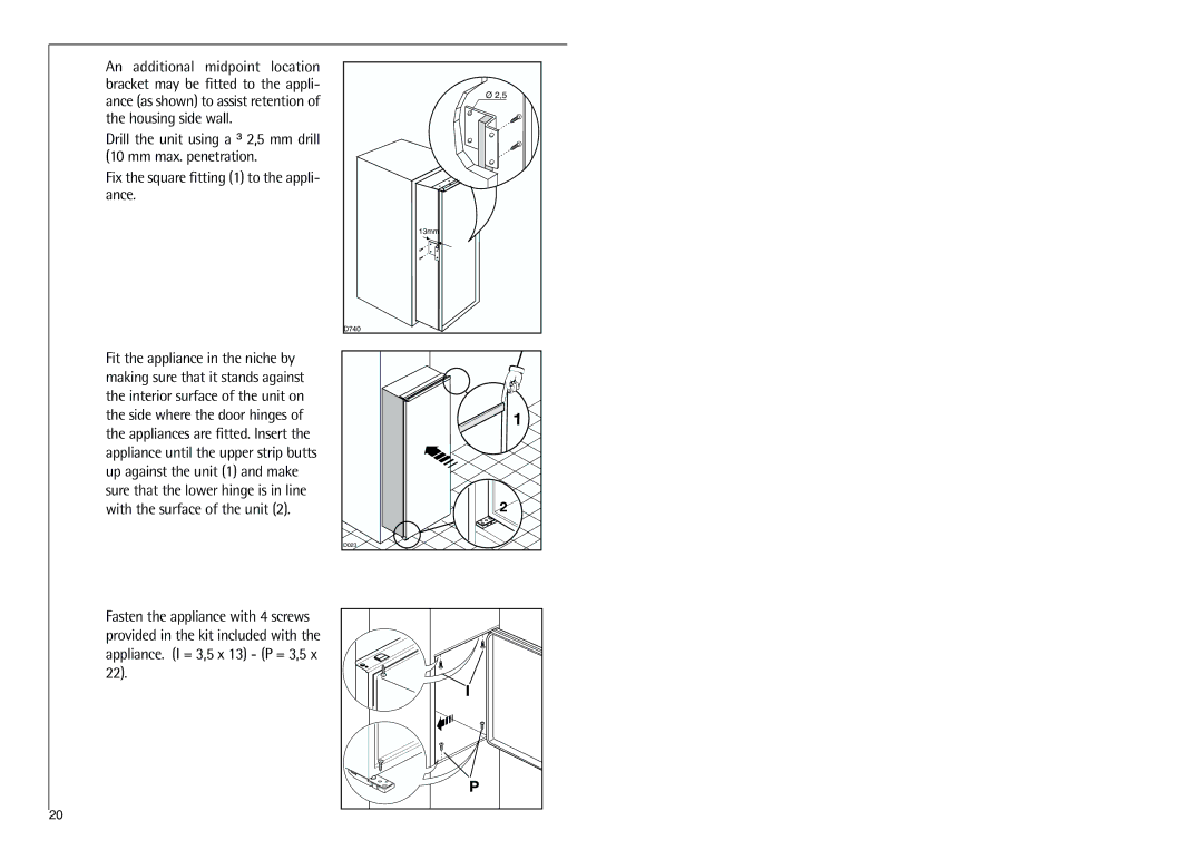 Electrolux K 7 18 40-4i installation instructions 13mm 