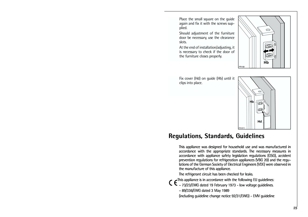 Electrolux K 7 18 40-4i installation instructions Regulations, Standards, Guidelines 