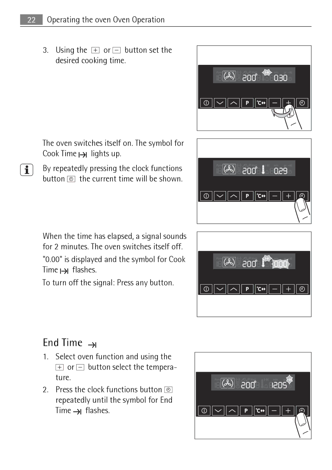 Electrolux KB9800E user manual End Time 