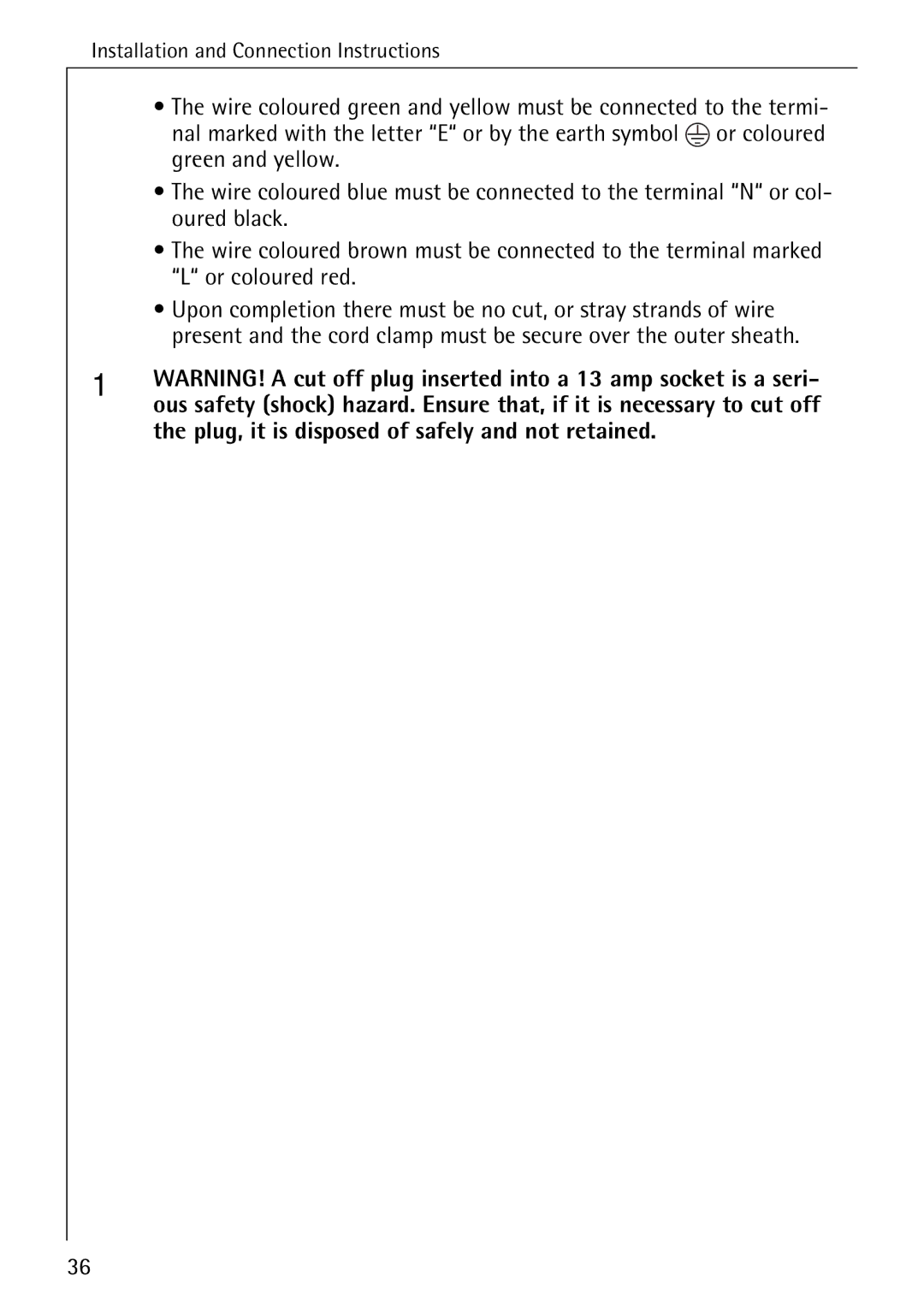 Electrolux KDW 3 manual Installation and Connection Instructions 