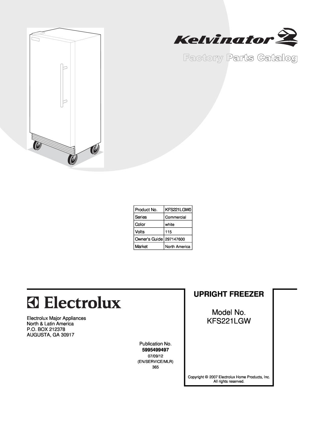 Electrolux manual Upright Freezer, Model No KFS221LGW, P08F0121.eps P08D0531.eps P08C1033.eps P08S0416.eps 