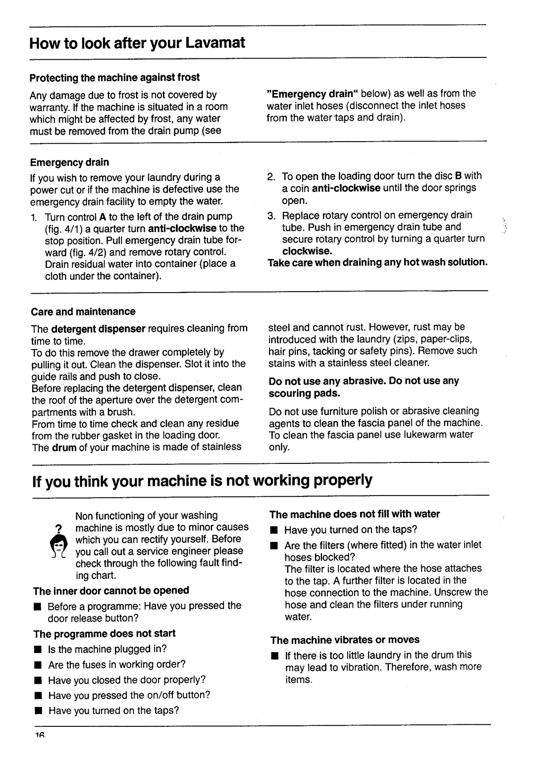 Electrolux LAVAMAT 1034U manual 