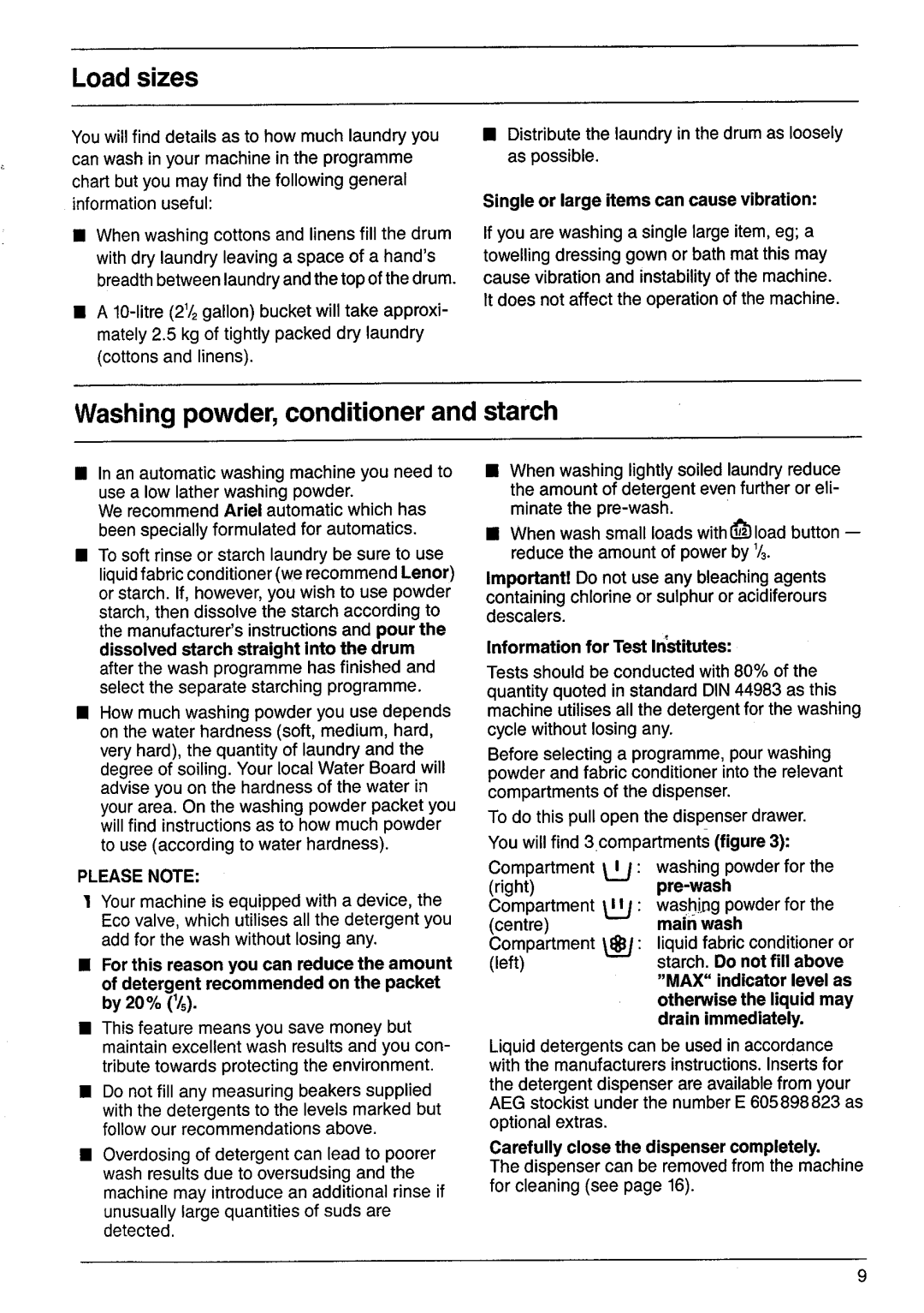 Electrolux LAVAMAT 1034U manual 