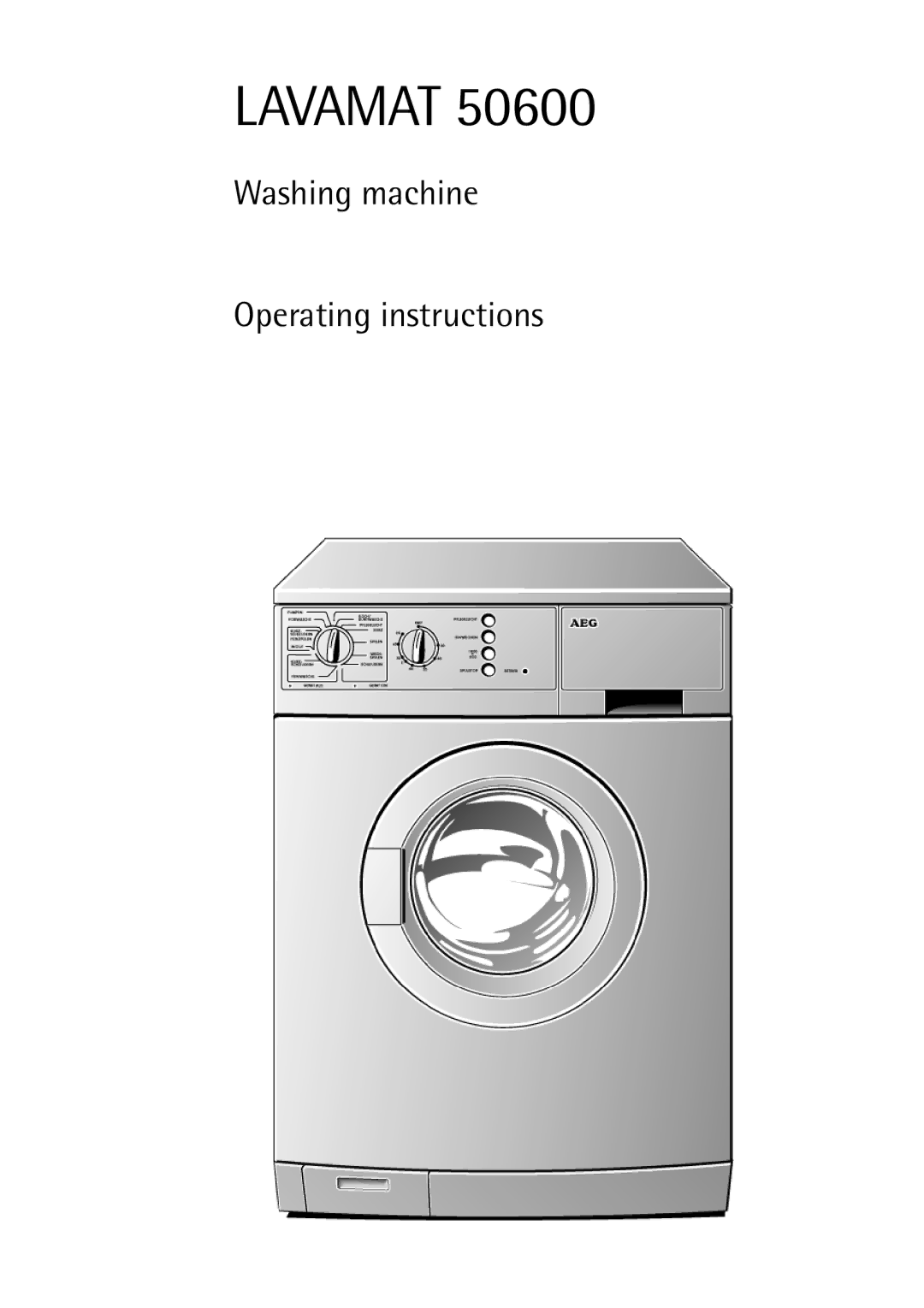 Electrolux LAVAMAT 50600 operating instructions Lavamat 