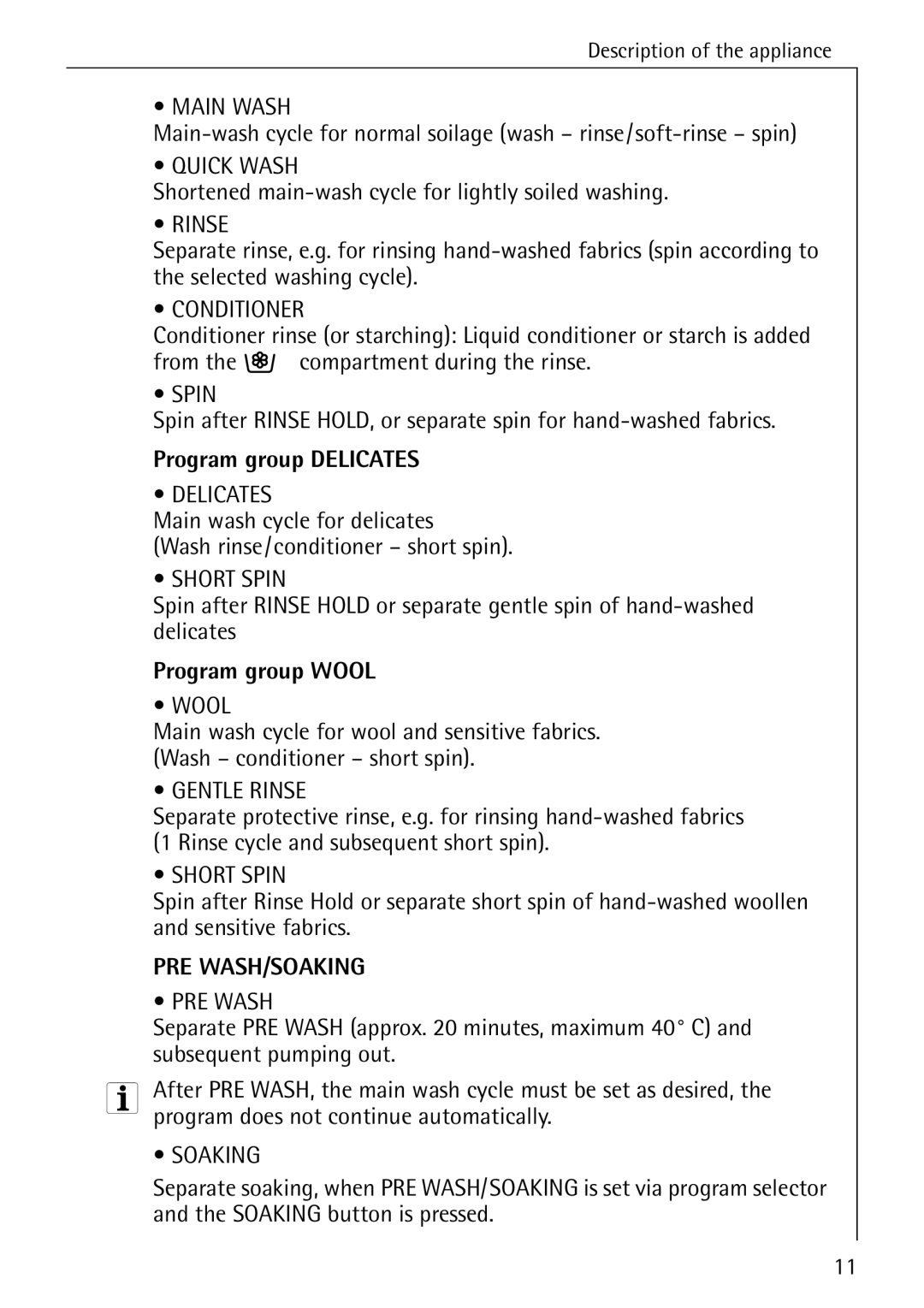 Electrolux LAVAMAT 50600 operating instructions Program group Delicates, Program group Wool 