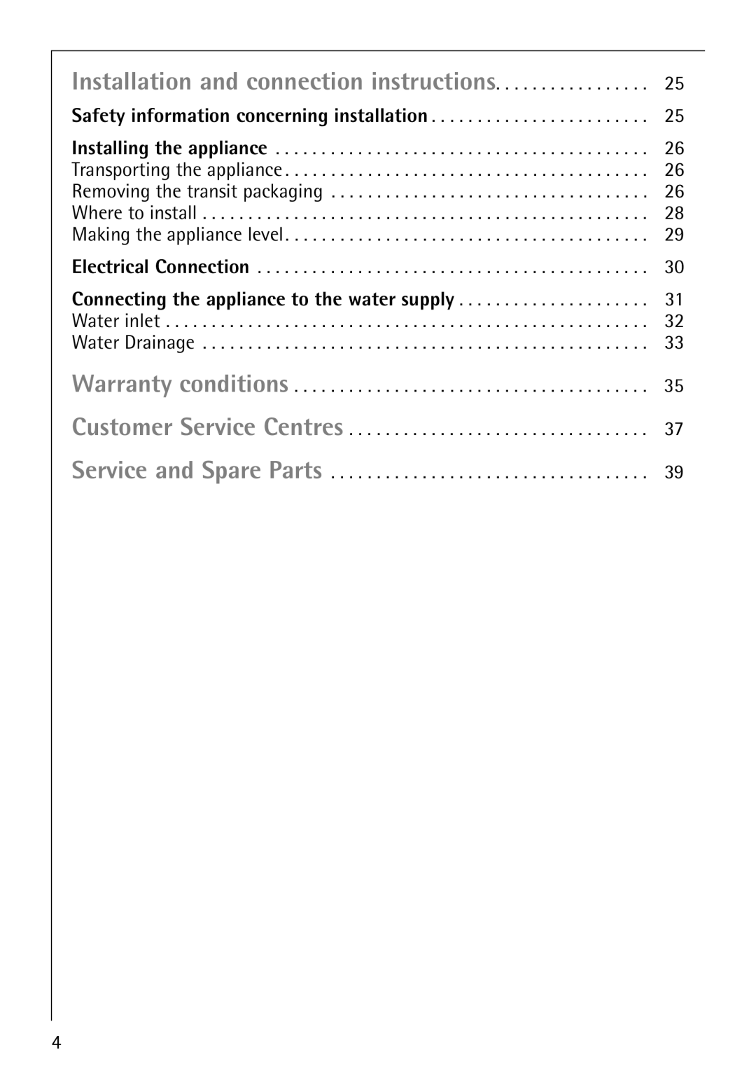 Electrolux LAVAMAT 52810 manual Installation and connection instructions, Safety information concerning installation 