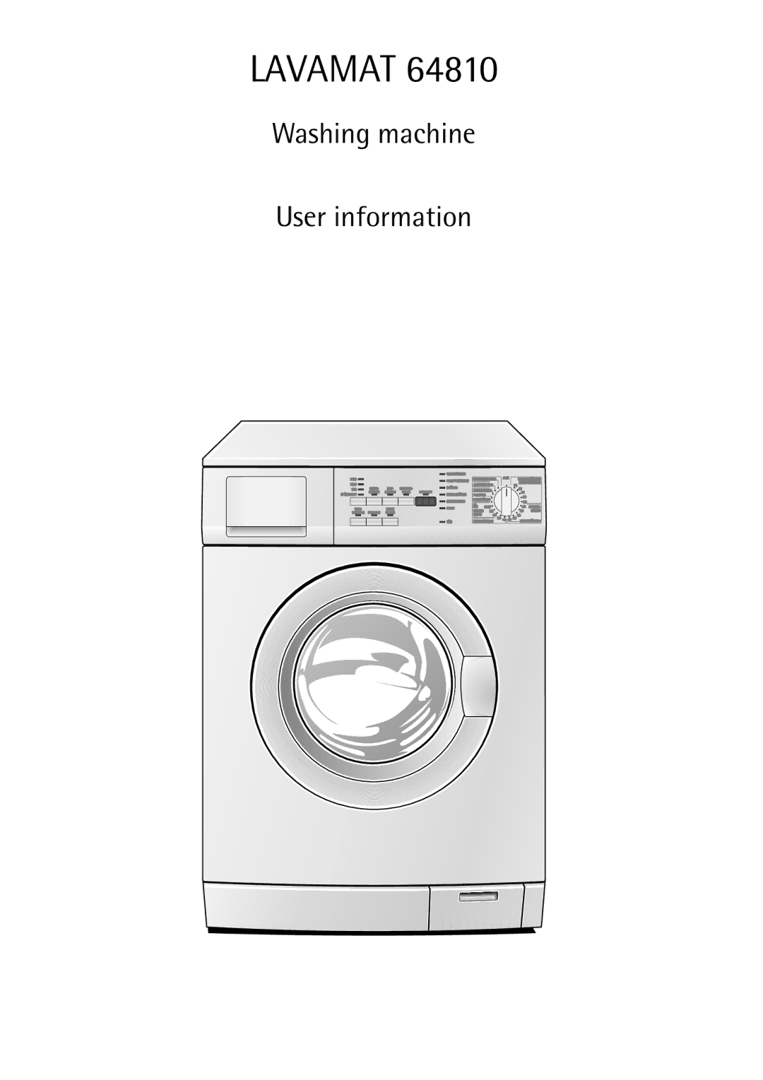 Electrolux LAVAMAT 64810 manual Lavamat 