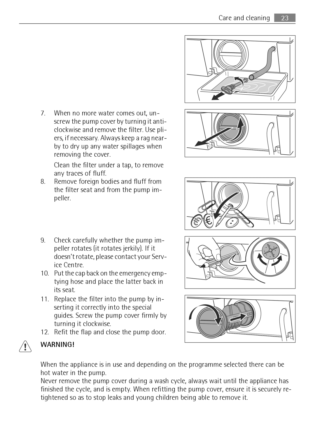 Electrolux LAVAMAT 74650 A3 user manual Care and cleaning 