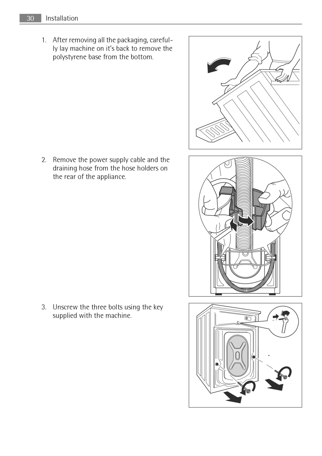 Electrolux LAVAMAT 74650 A3 user manual Installation 