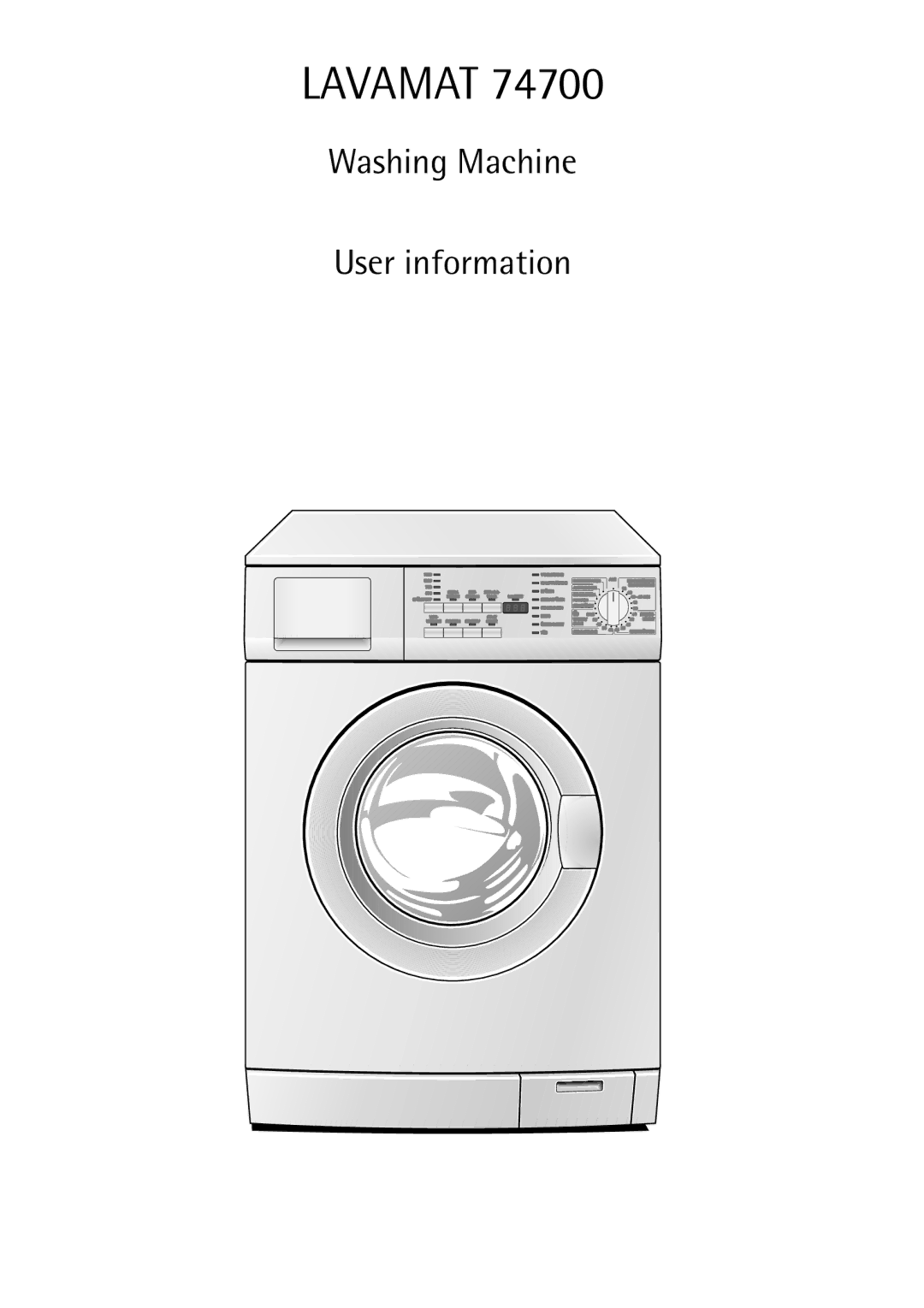 Electrolux LAVAMAT 74700 manual Lavamat 