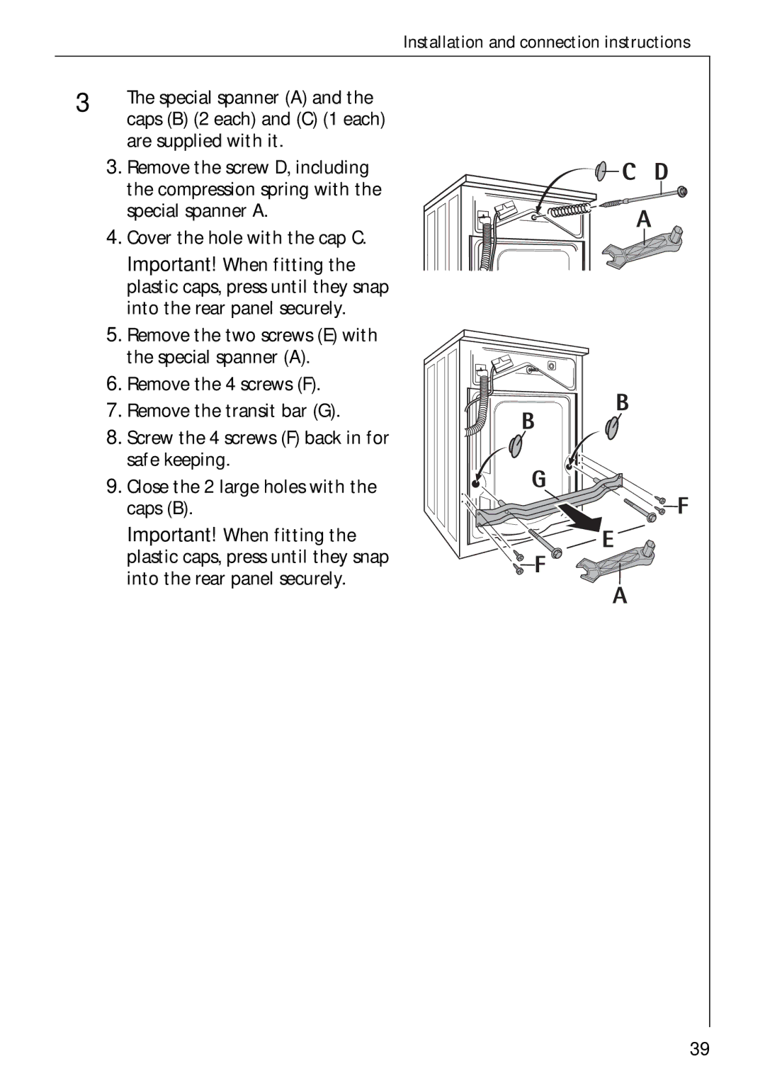 Electrolux LAVAMAT W 1059 manual Are supplied with it 