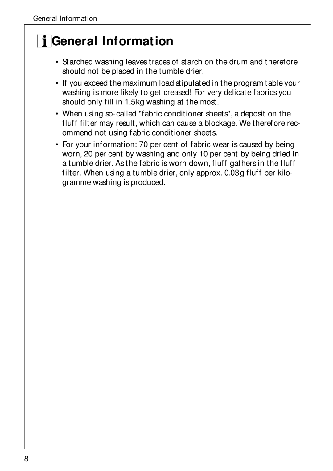 Electrolux LAVATHERM 37700 operating instructions General Information 