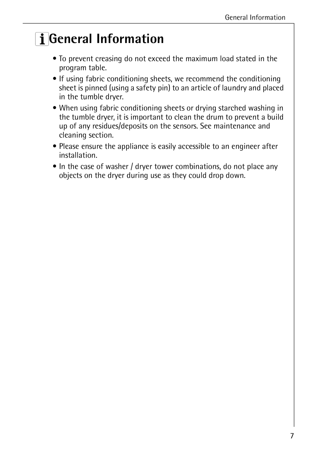 Electrolux LAVATHERM 56600 operating instructions 3General Information 