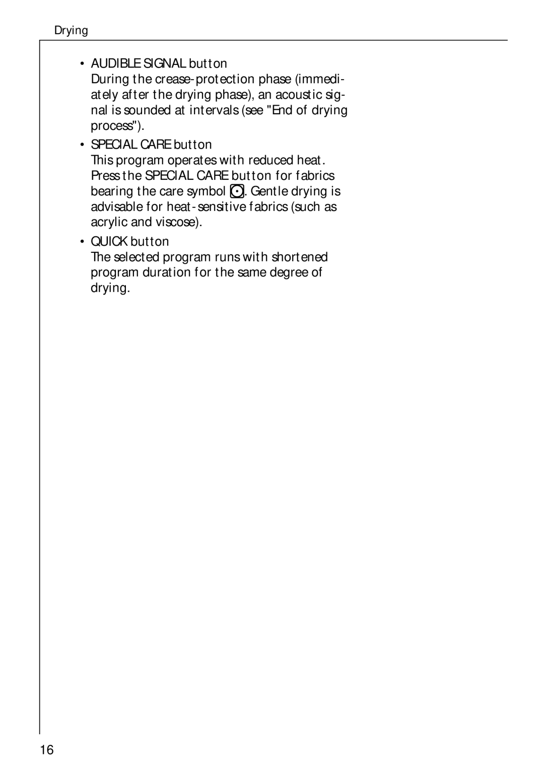 Electrolux LAVATHERM 57700 operating instructions Drying 