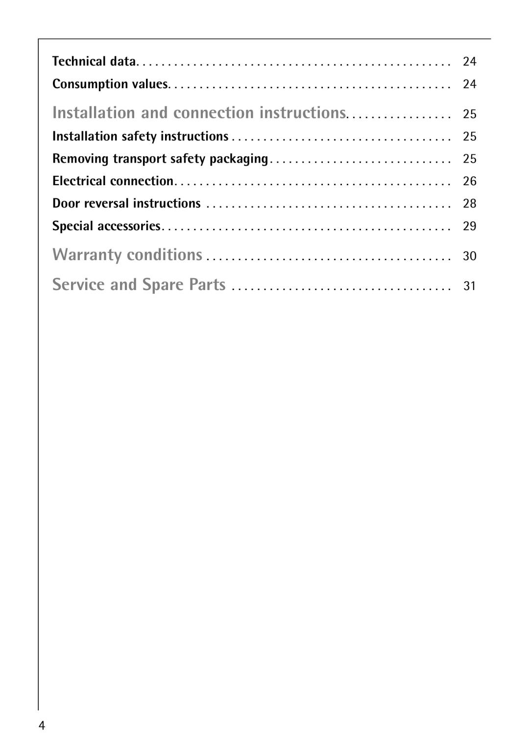 Electrolux LAVATHERM 57810 manual Installation and connection instructions 