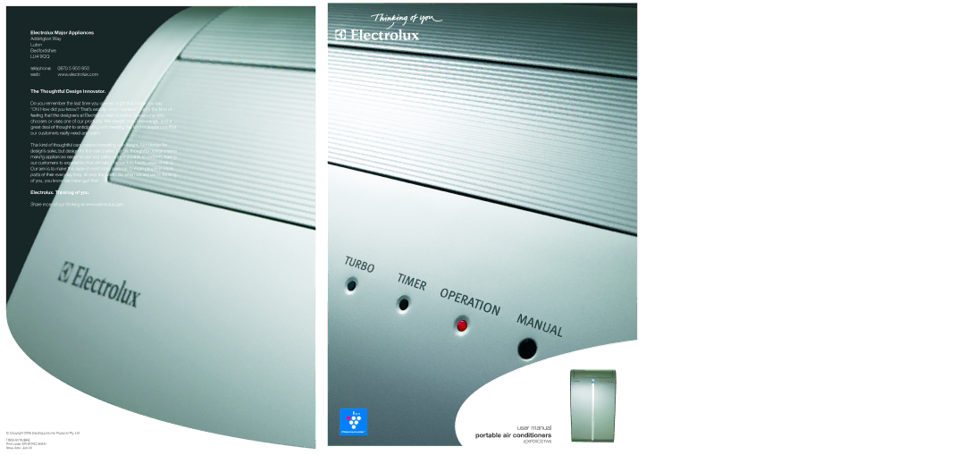 Electrolux LU4 9QQ user manual Portable air conditioners 