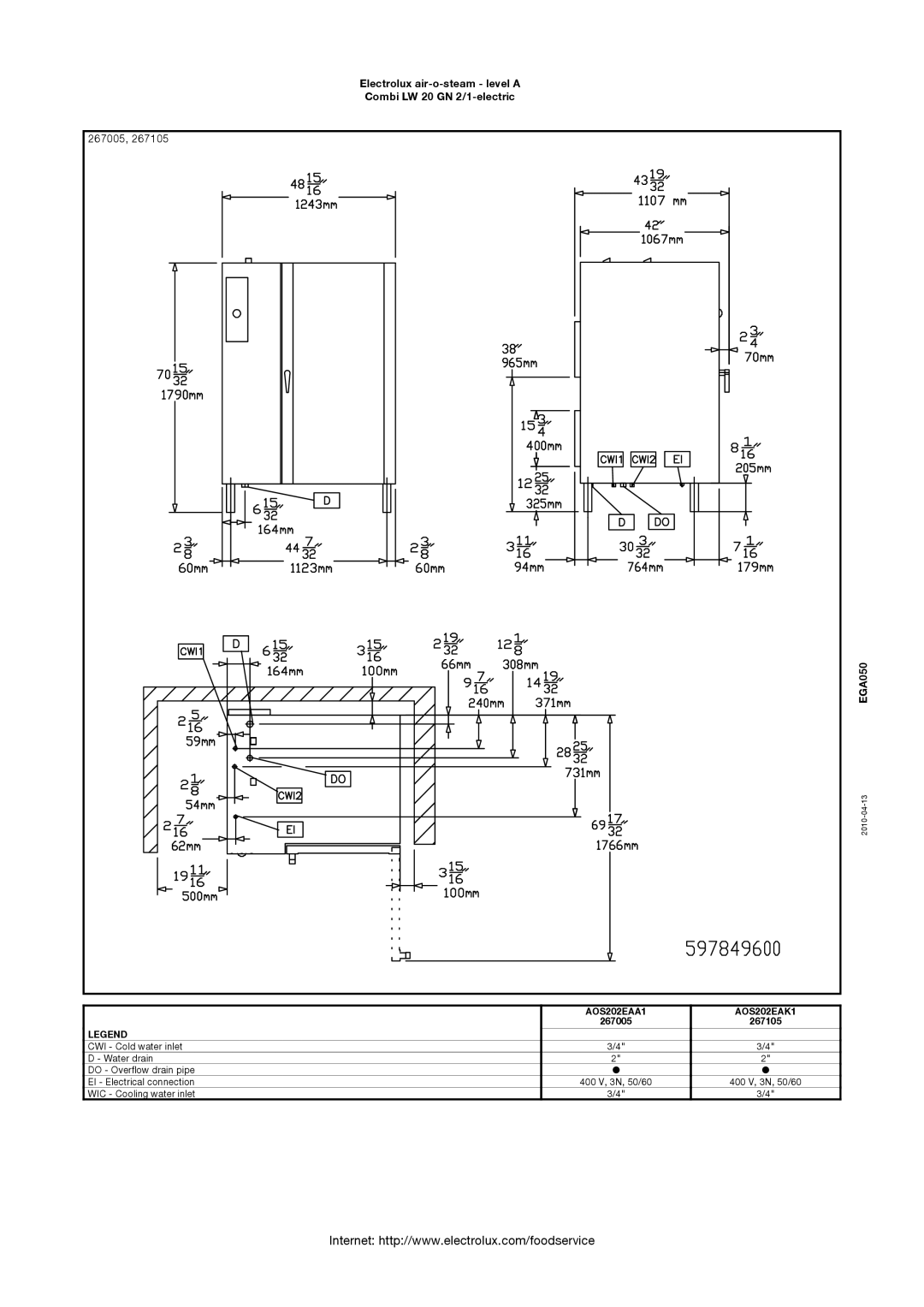 Electrolux LW 20 GN 2/1 manual 267005 