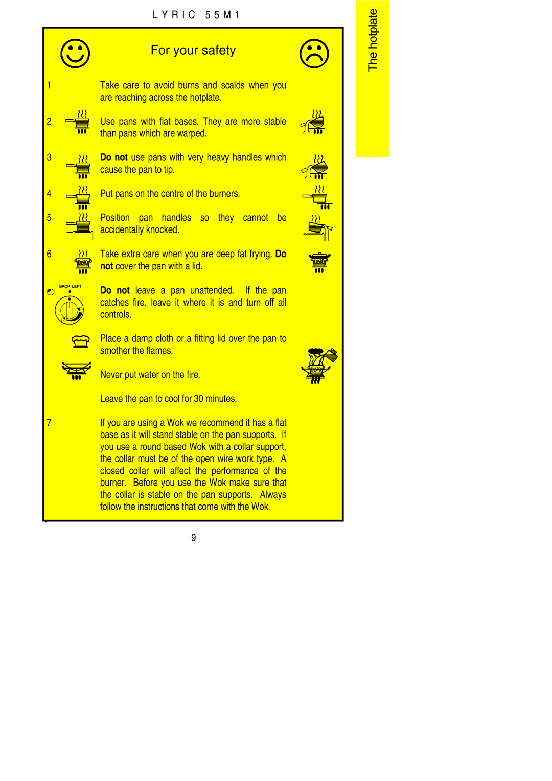 Electrolux LYRIC 55M1 installation instructions For your safety 