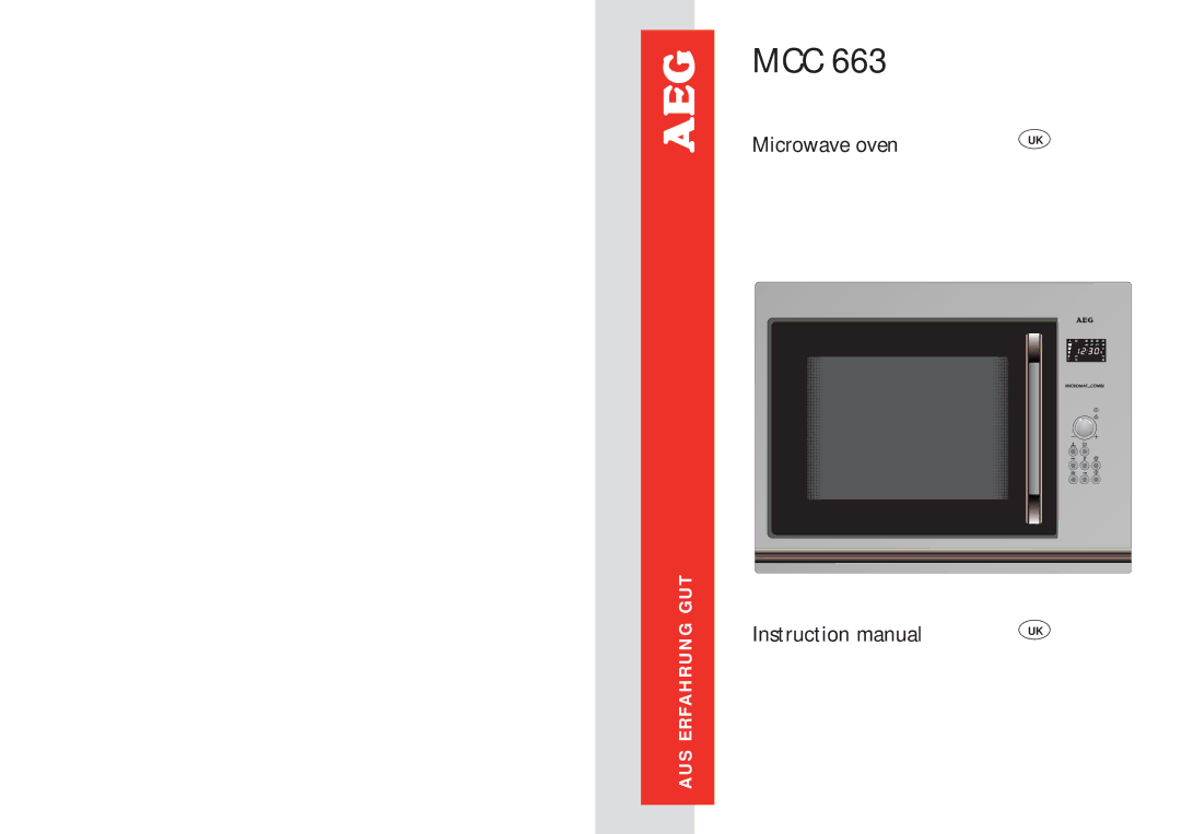 Electrolux MCC 663 instruction manual Mcc 