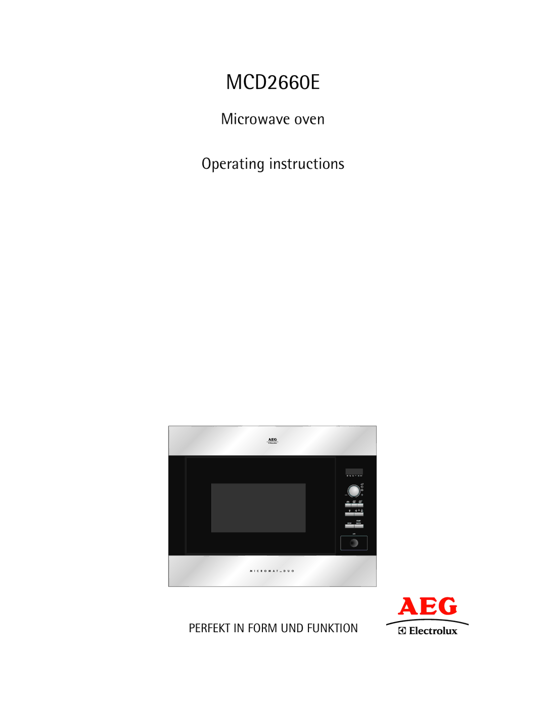 Electrolux MCD2660E manual 