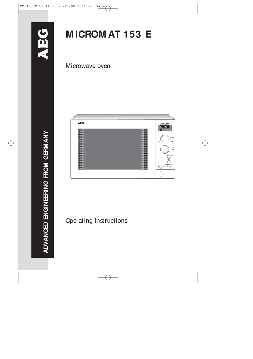 Electrolux MICROMAT 153 E manual Micromat 153 E 