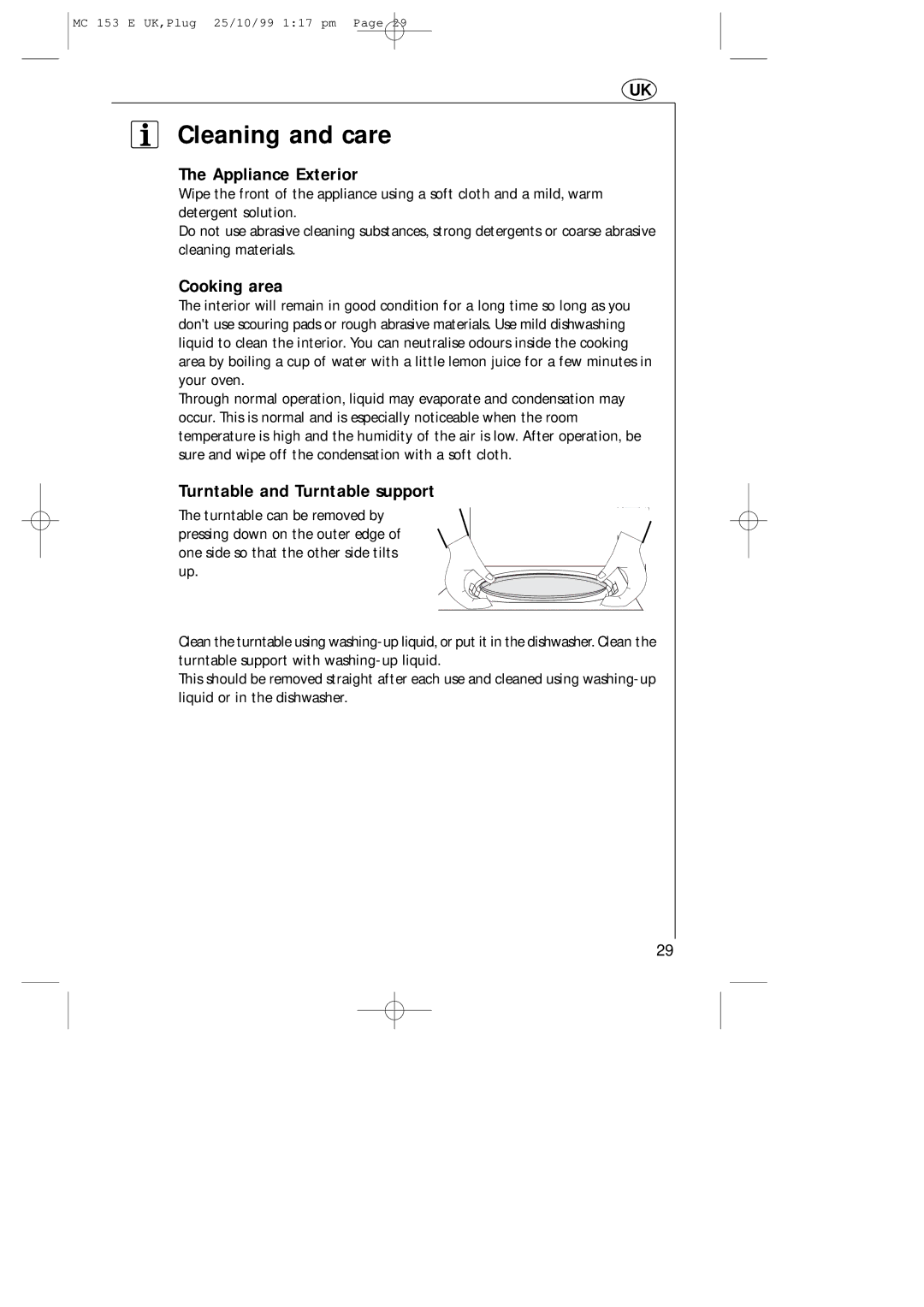 Electrolux MICROMAT 153 E manual Cleaning and care, Appliance Exterior 