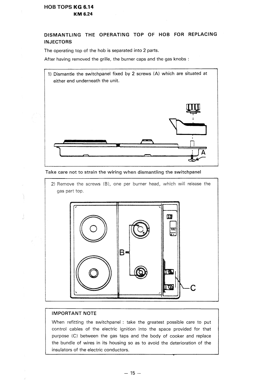 Electrolux electric k 6.44, mixed km 6.24 manual 