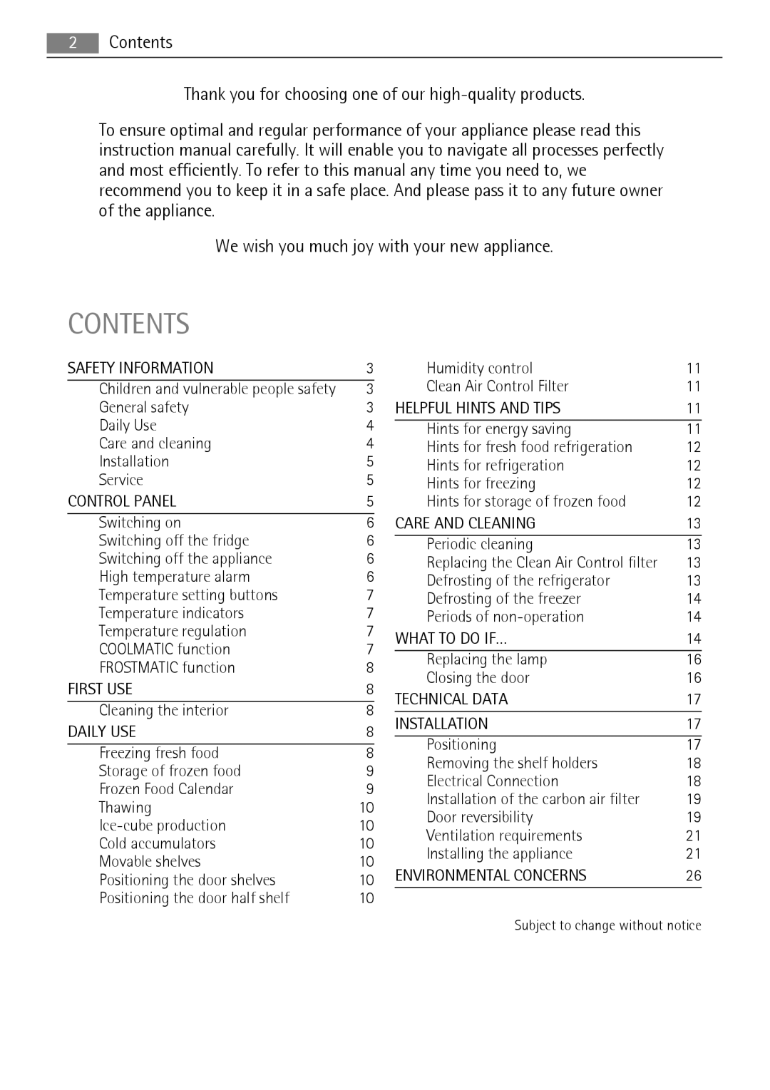 Electrolux N 9 18 42-4i, 222344532-A-352010 user manual Contents 