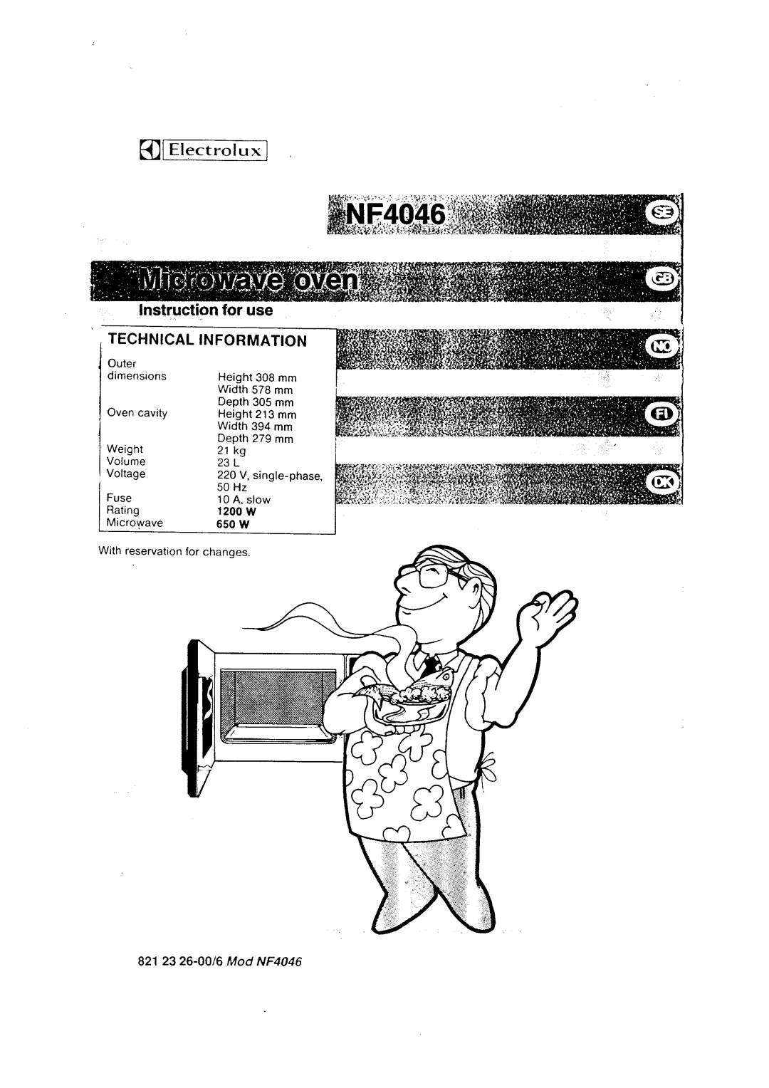 Electrolux NF4046 manual 