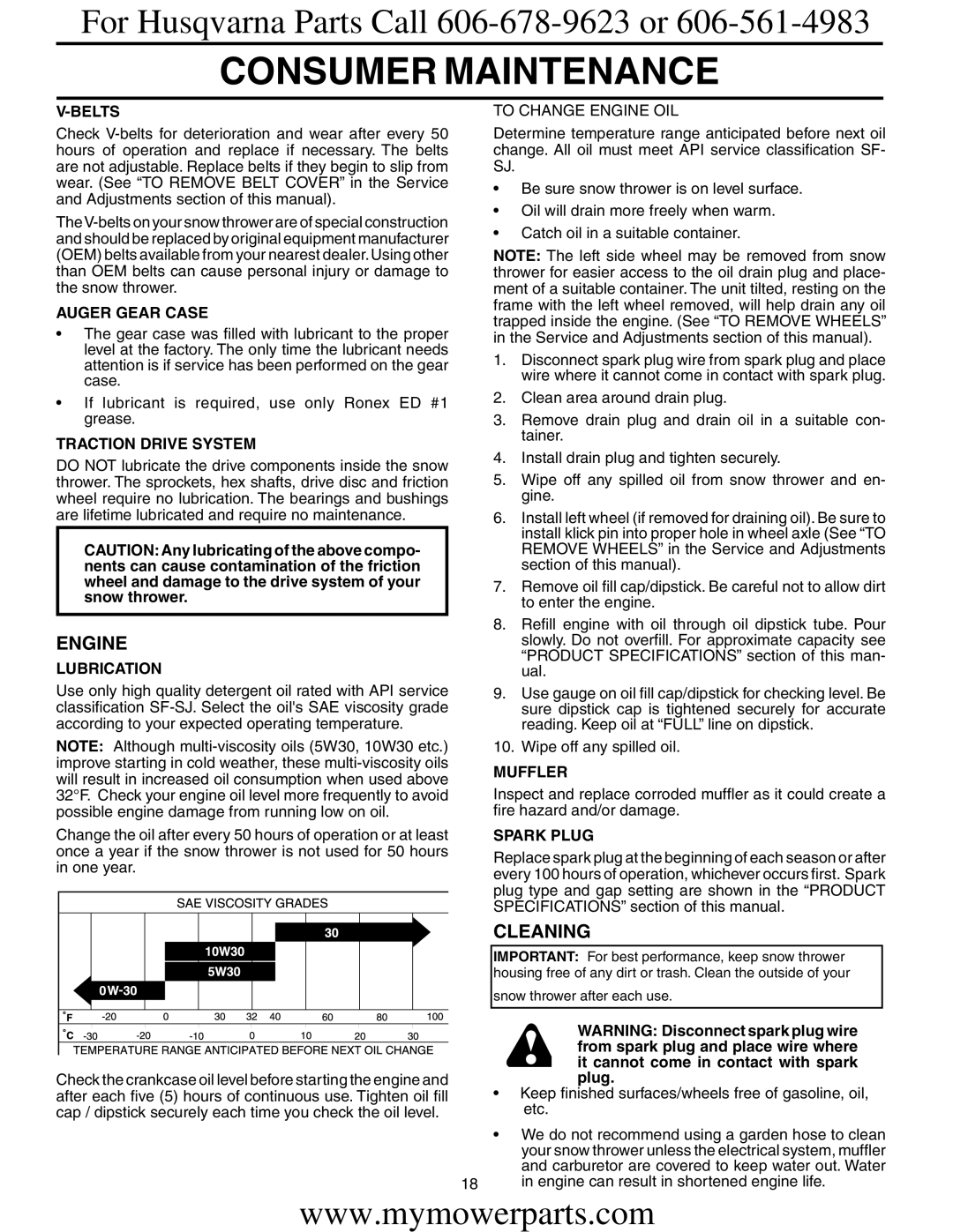 Electrolux OHV service manual Engine, Cleaning 