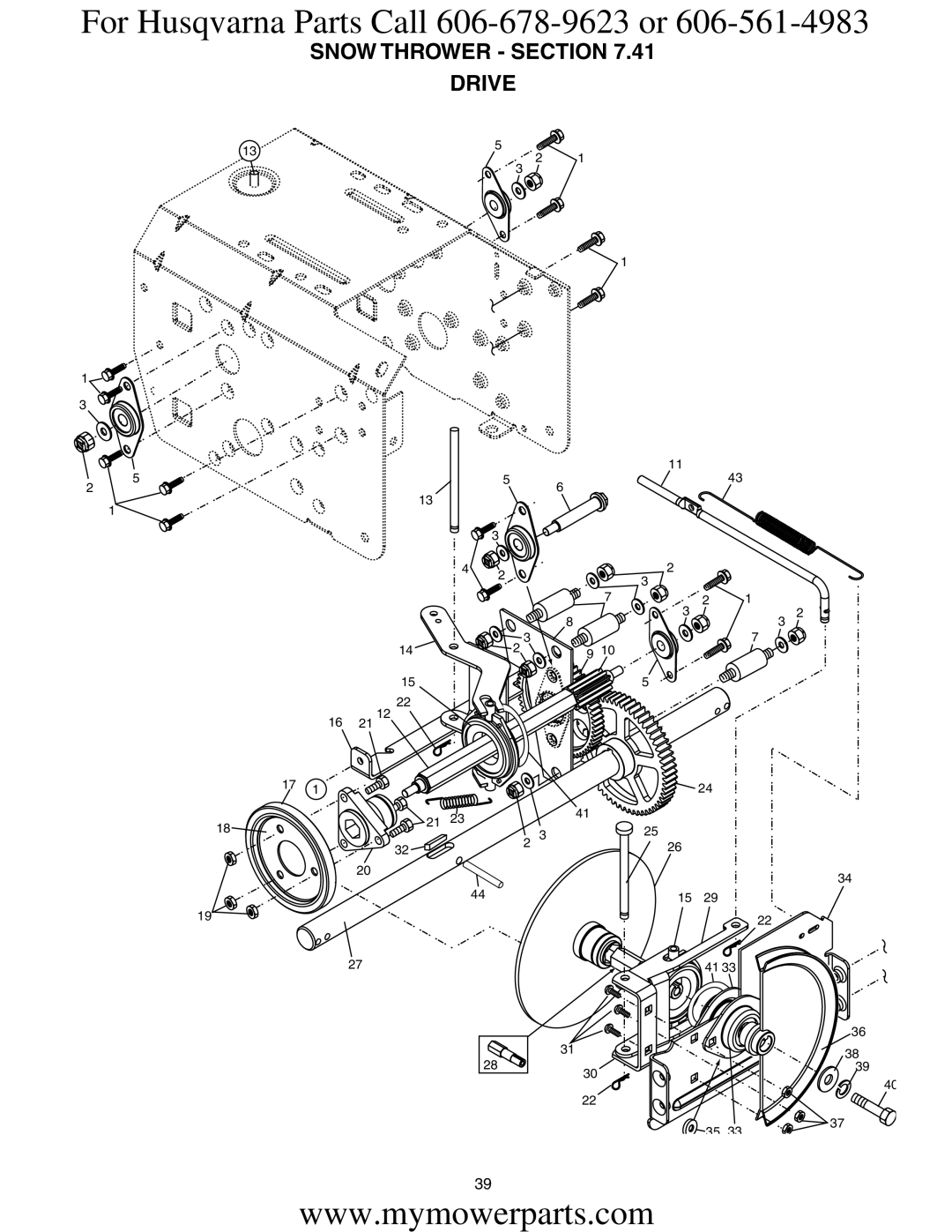 Electrolux OHV service manual Snow Thrower Section Drive 