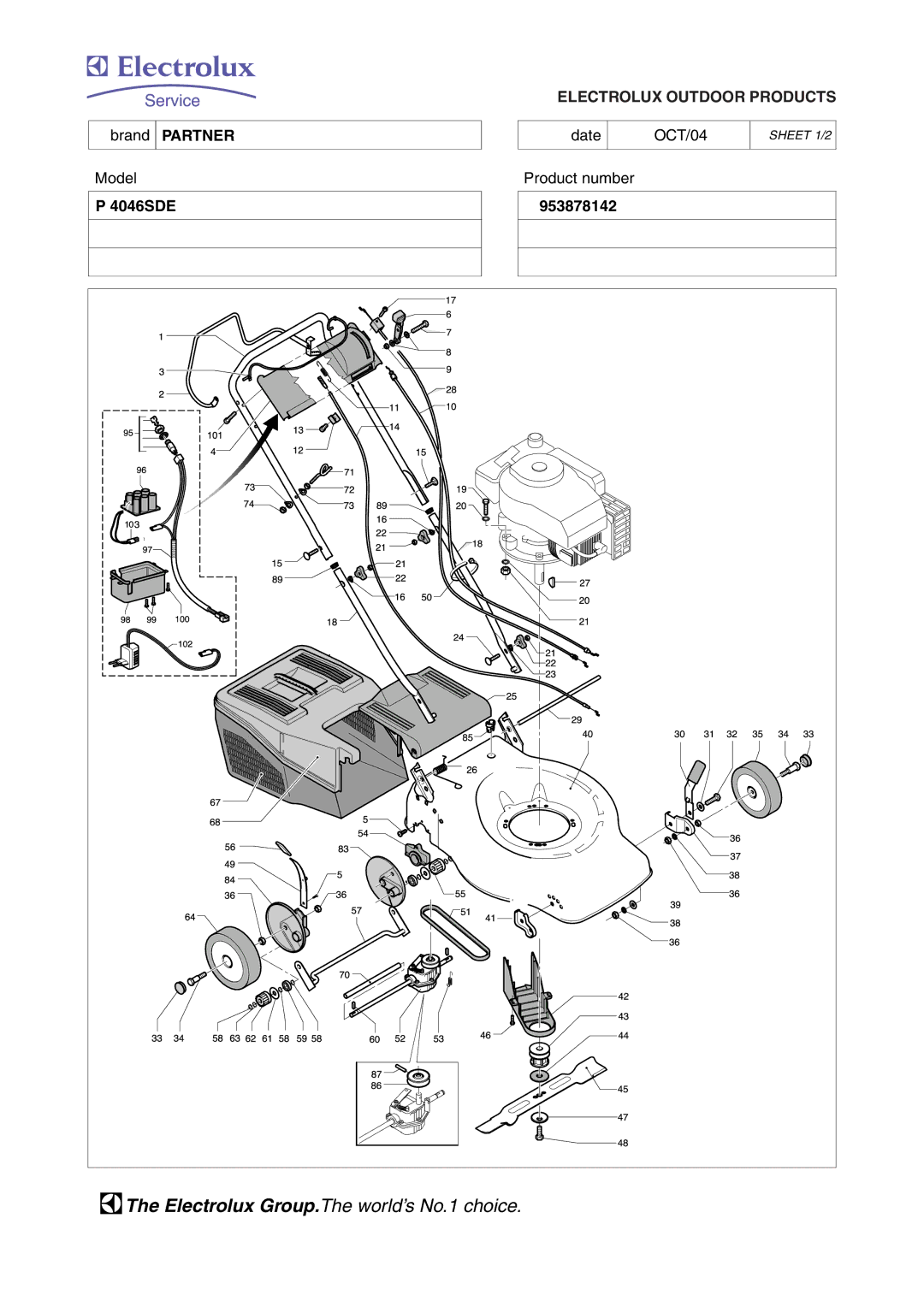 Electrolux P 4046SDE manual Electrolux Group.The world’s No.1 choice 