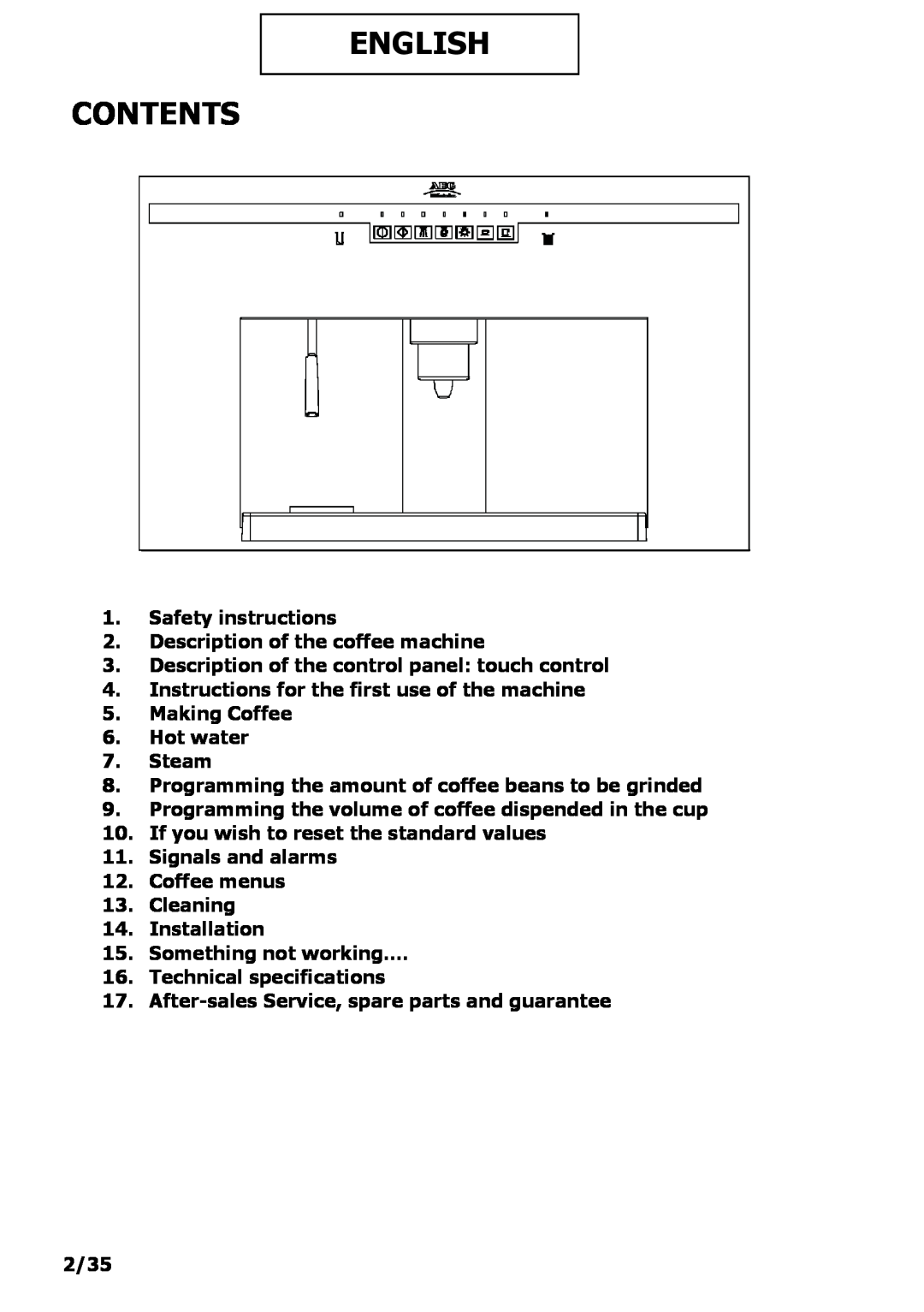 Electrolux PE 9038-m fww installation instructions English Contents 