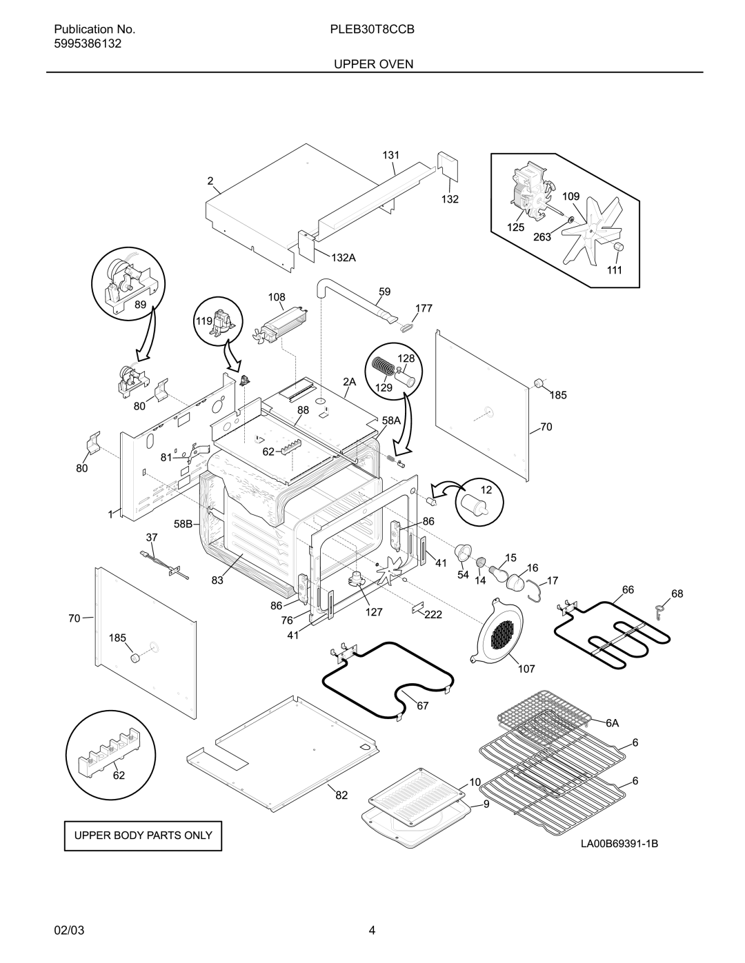 Electrolux PLEB30T8C instruction sheet Upper Oven 