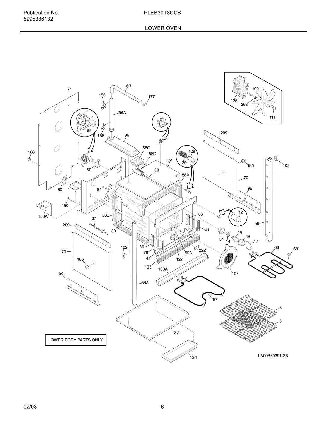 Electrolux PLEB30T8C instruction sheet Lower Oven 