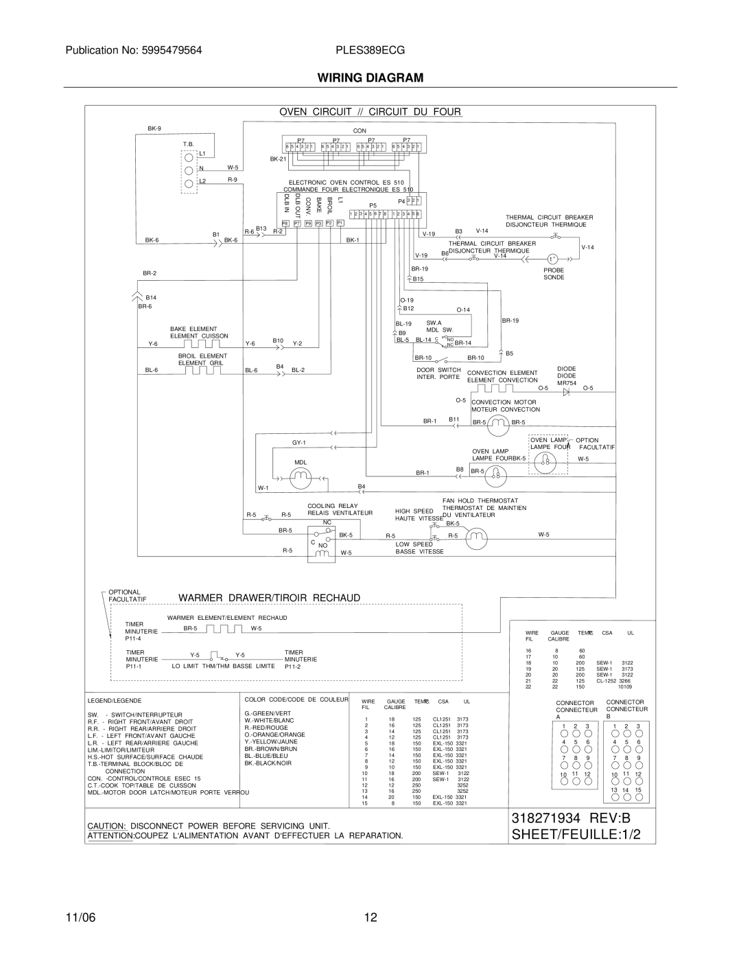 Electrolux PLES389E installation instructions Revb SHEET/FEUILLE1/2 