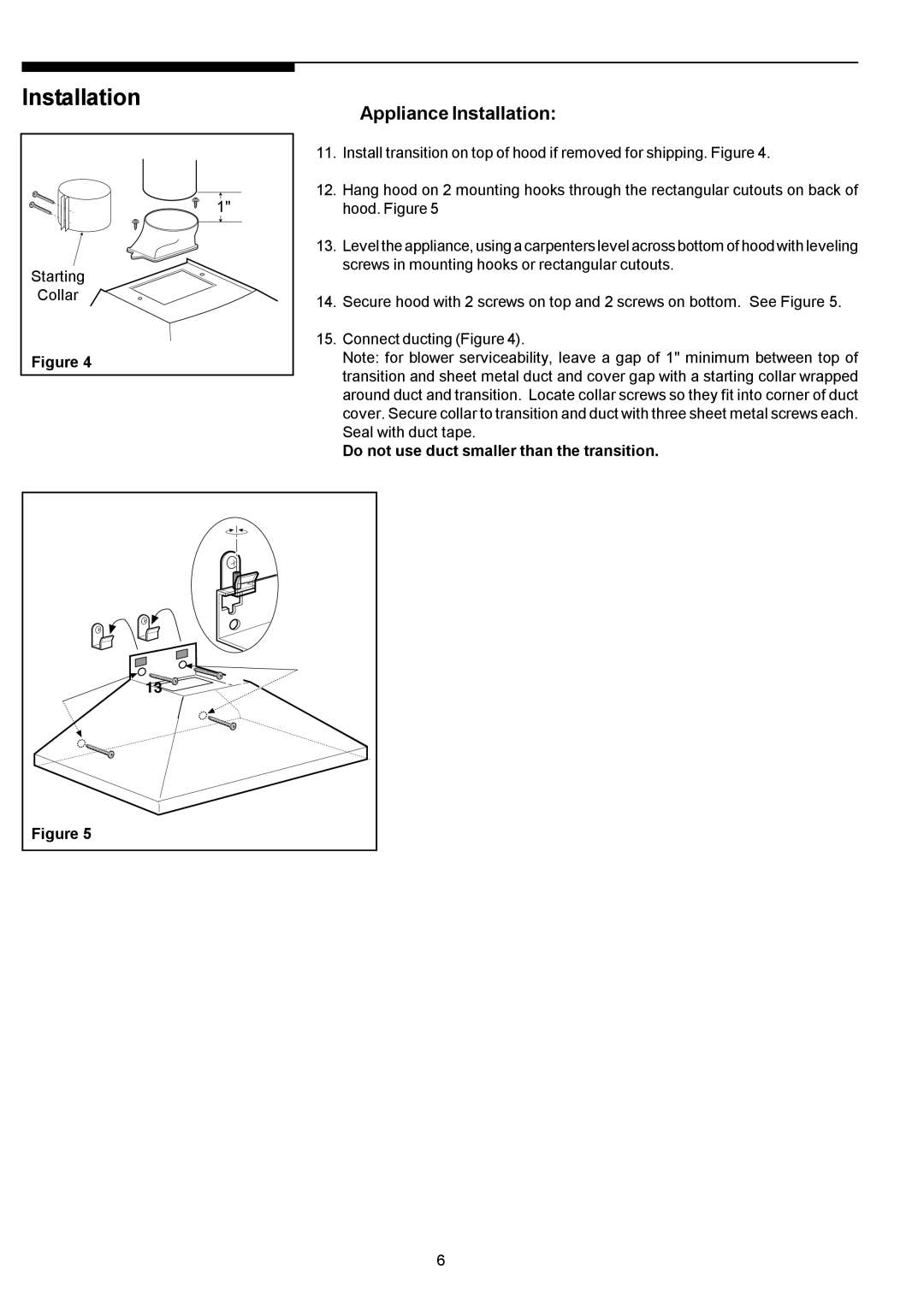Electrolux PLHV36W6CC manual Appliance Installation 