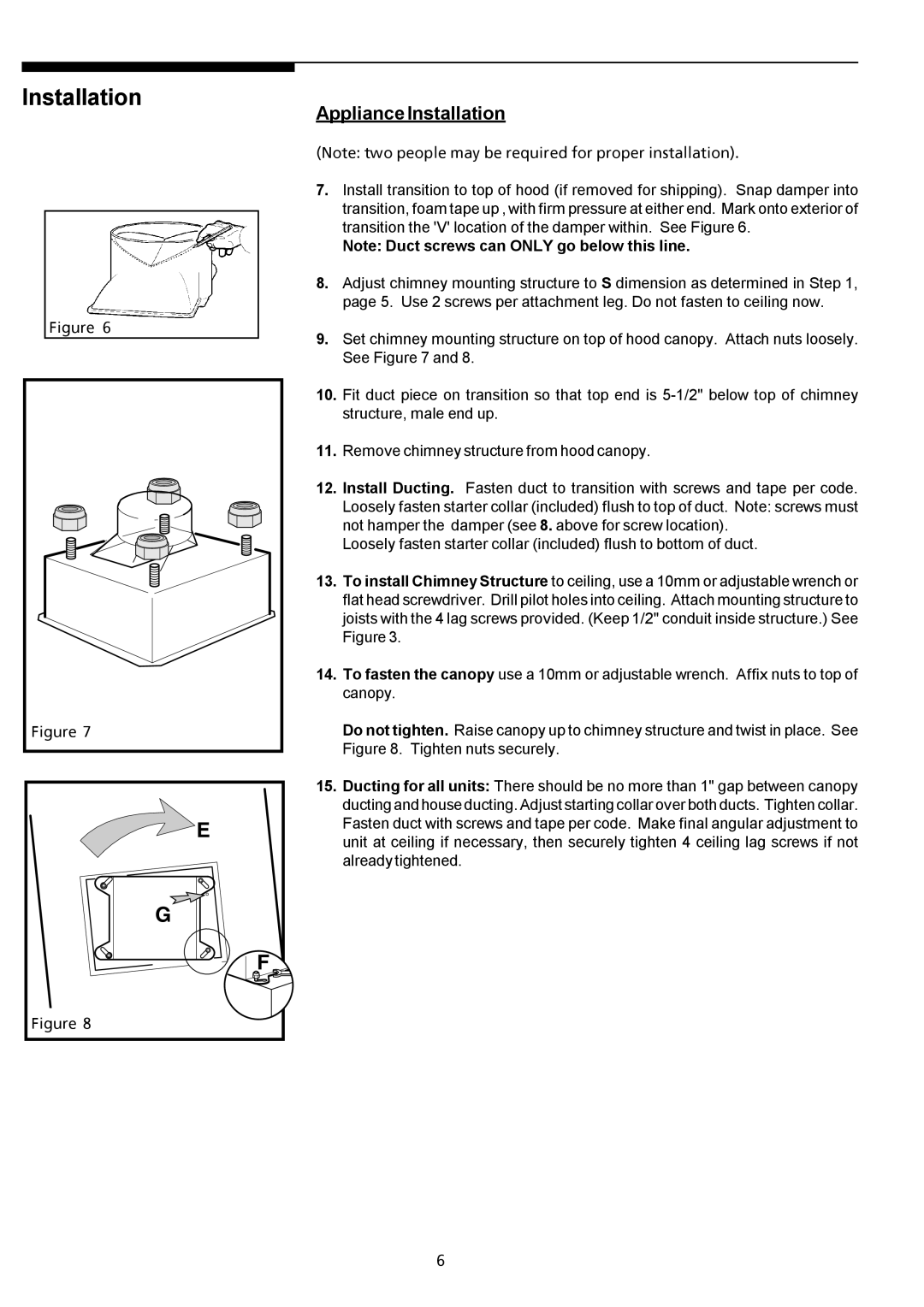 Electrolux PLHV42P8CC manual Appliance Installation 