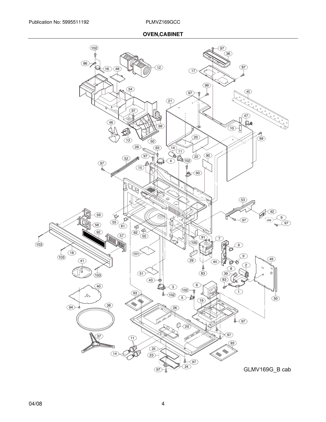 Electrolux PLMVZ169G installation instructions Oven,Cabinet 