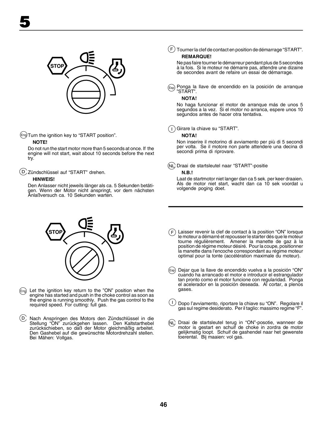 Electrolux PM1850SBH, 180H122 instruction manual Hinweis 