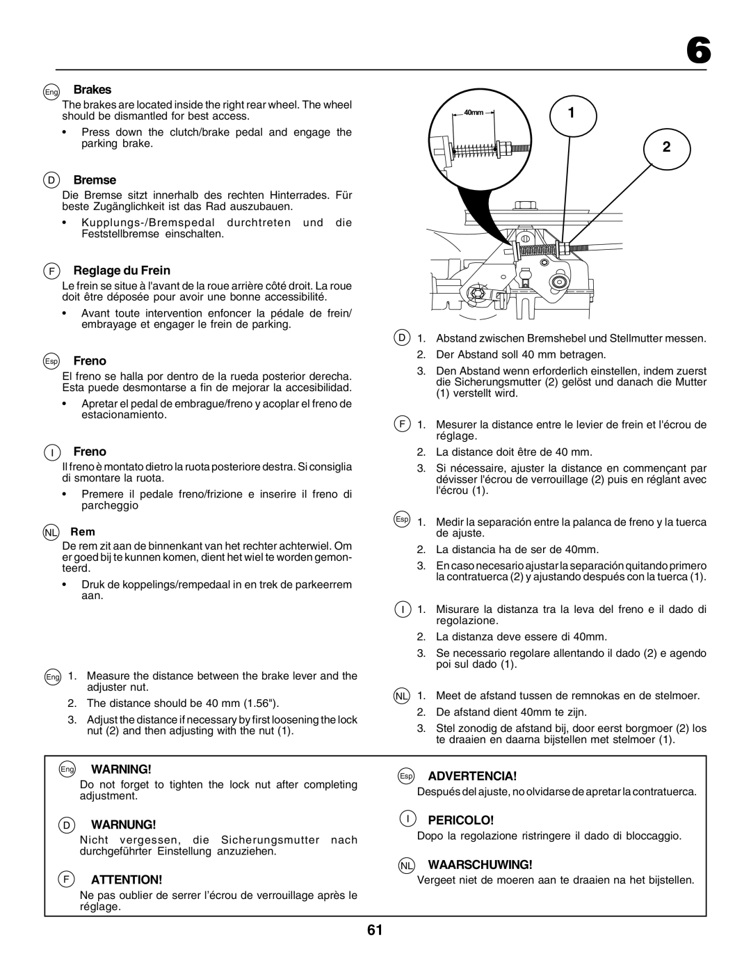 Electrolux 180H122, PM1850SBH instruction manual Advertencia 