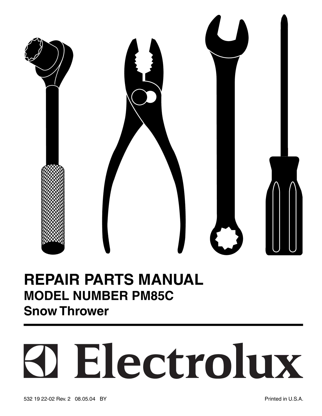 Electrolux PM85C manual Repair Parts Manual 