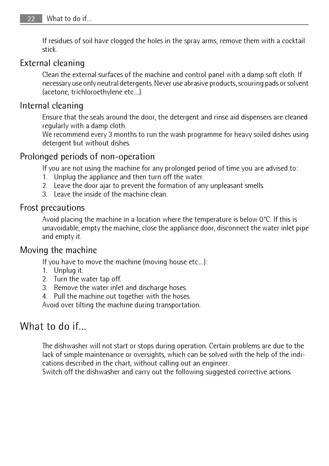 Electrolux QB 5201 user manual What to do if… 