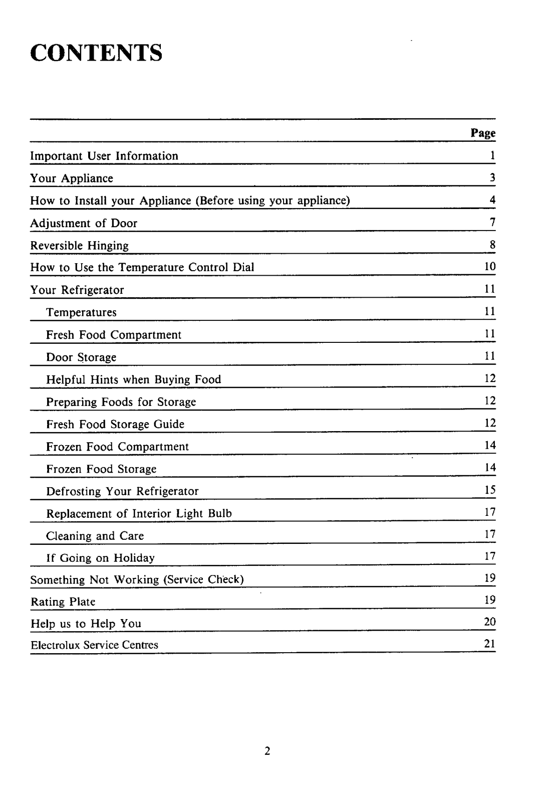 Electrolux RF 502 manual 