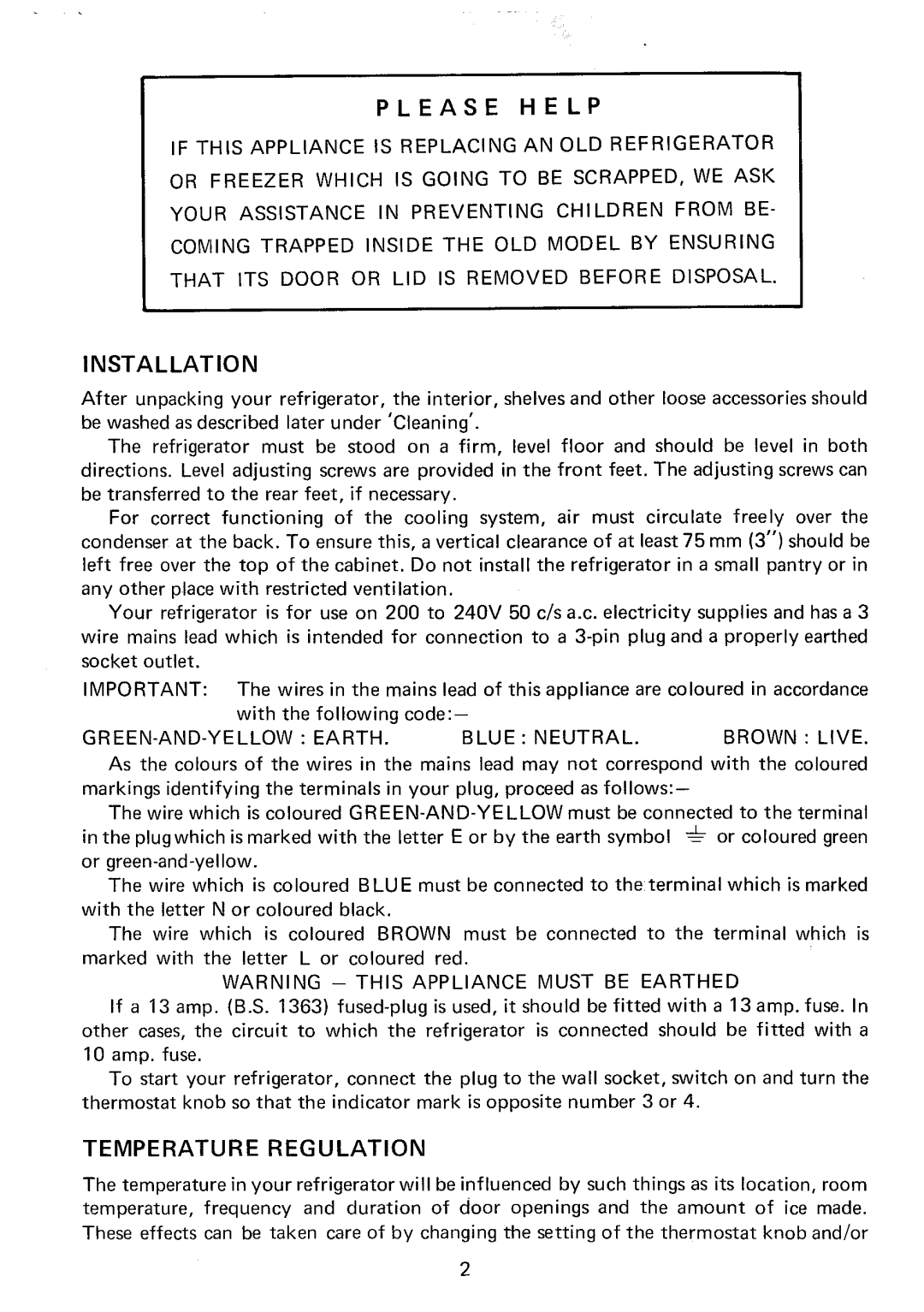 Electrolux RF78 manual 