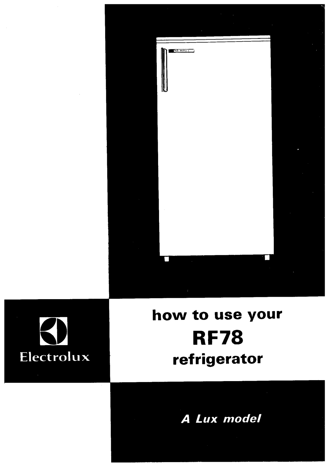 Electrolux RF78 manual 