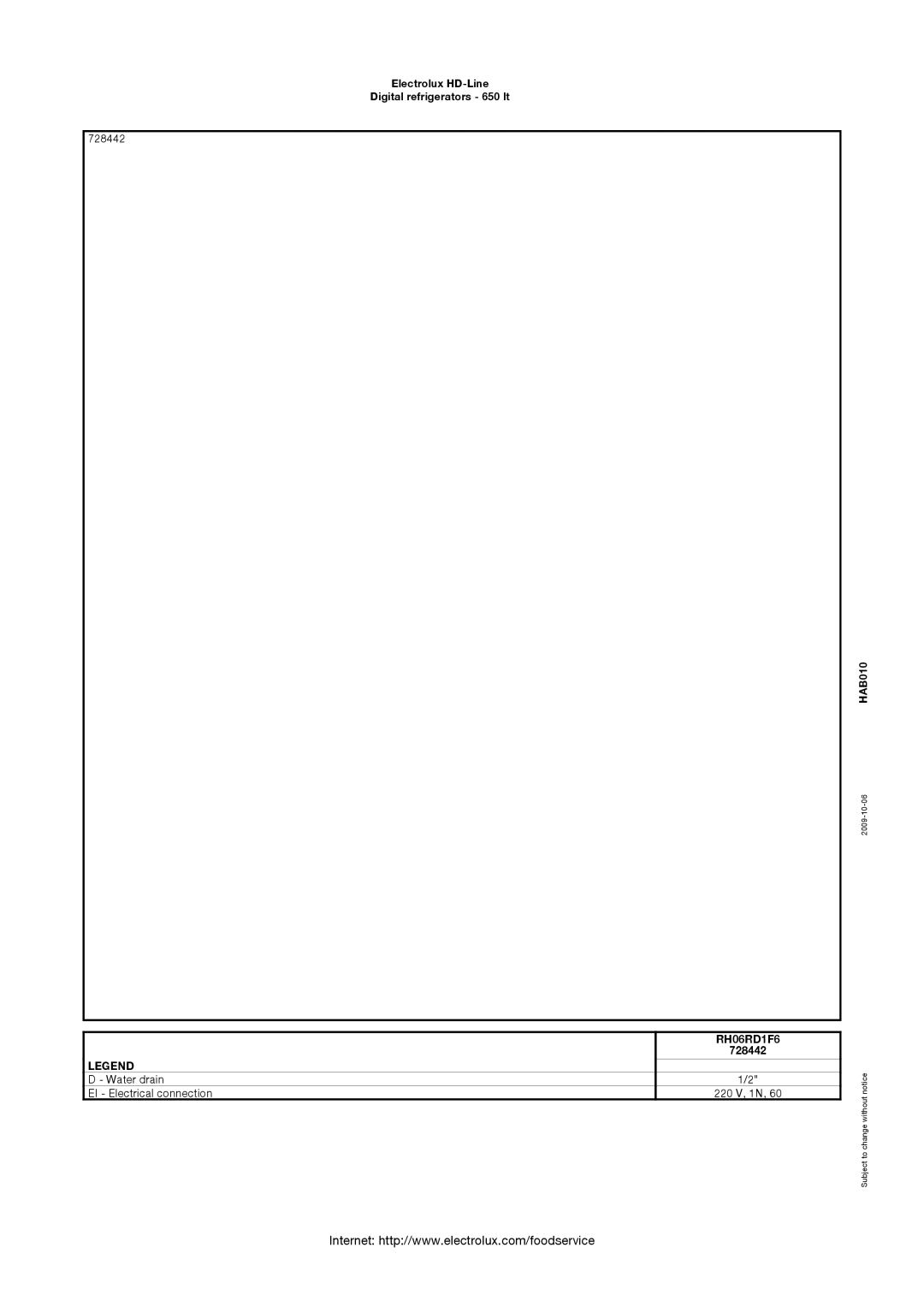 Electrolux RH06RD2FR, RH06RD1G, RH06RD1FR, RH06RD1F6, RH06RD1FL manual 728442 