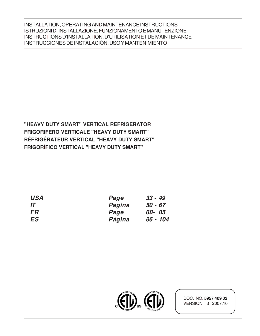 Electrolux RH14RE2FEU, RH14RE4HU, RH14DFD2FU, RH06RE2HU, RH14DD3U, RH14DD2FU, RH14DFD3U, RH06RE1FEU, 727014, RH14FE2FEU manual Usa 