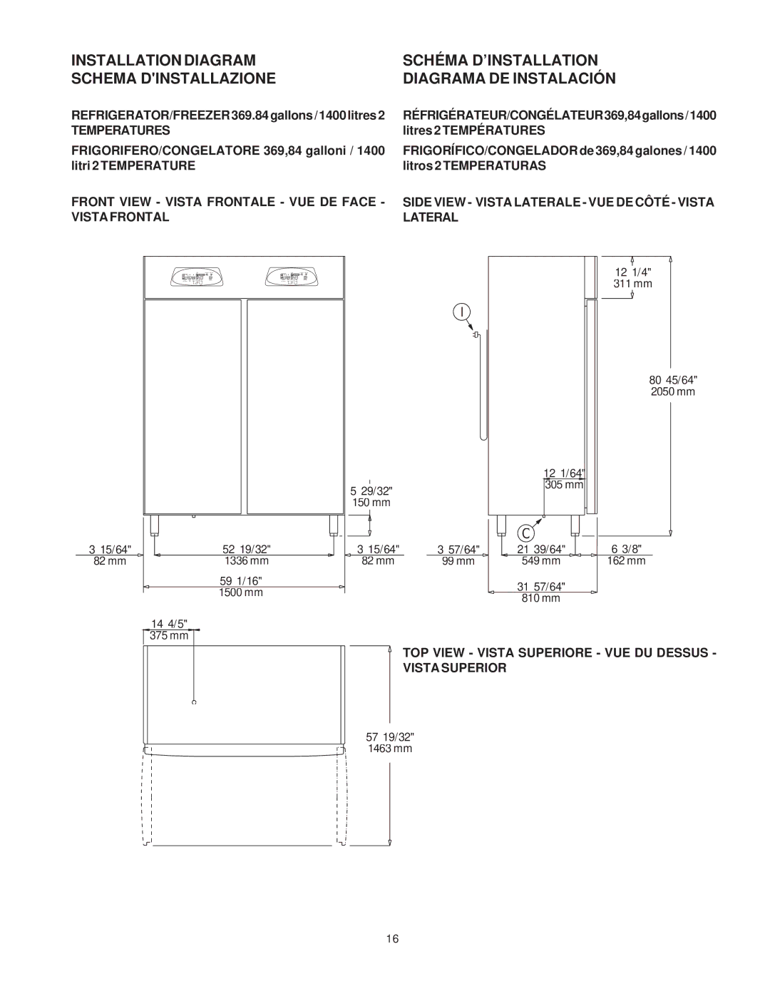 Electrolux RH14RE4HU, RH14RE2FEU, RH14DFD2FU, RH06RE2HU, RH14DD3U, RH14DD2FU, RH14DFD3U, RH06RE1FEU, 727014, 727023 Temperatures 