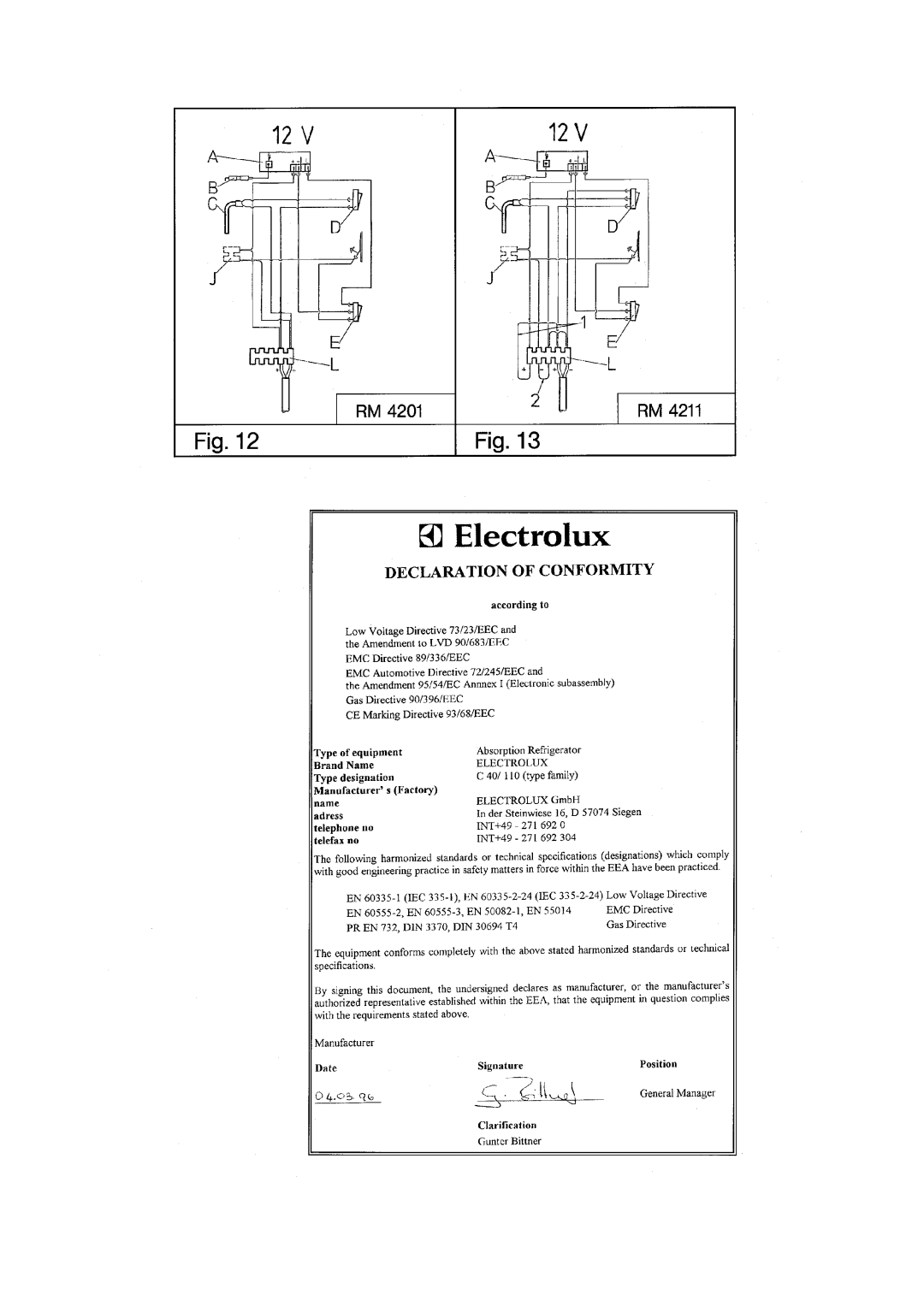 Electrolux RM 4210, RM 4201, Rm 4211, RM 4200 manual 